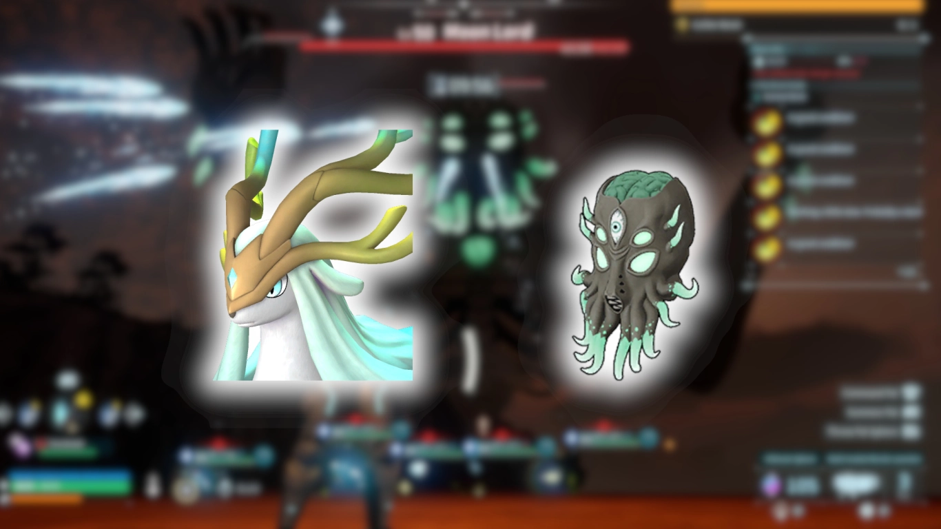 Xenolord raid boss in Palworld with summoned adds