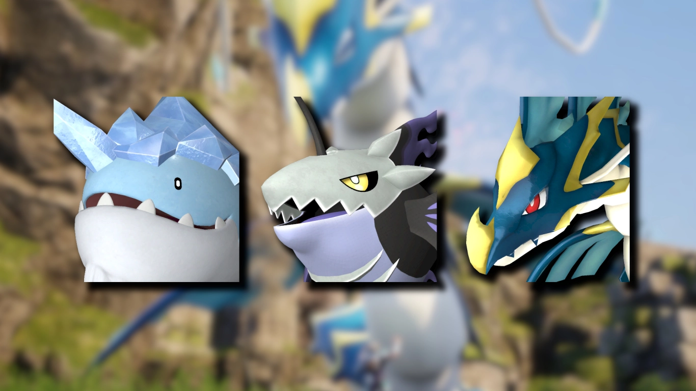 Palworld mid-game best swim pals Ghangler Whalaska Jormuntide on the sea