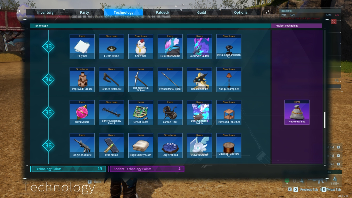 Palworld tech tree, features, and progression