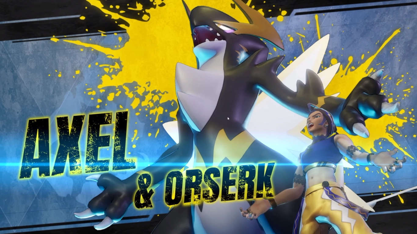 Palworld boss Axel with Orserk at Mount Obsidian, recommended Ice and Ground Pals