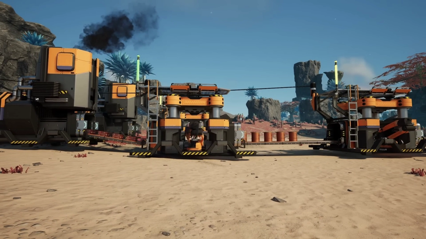 Find limestone, make concrete, and use conveyor belts