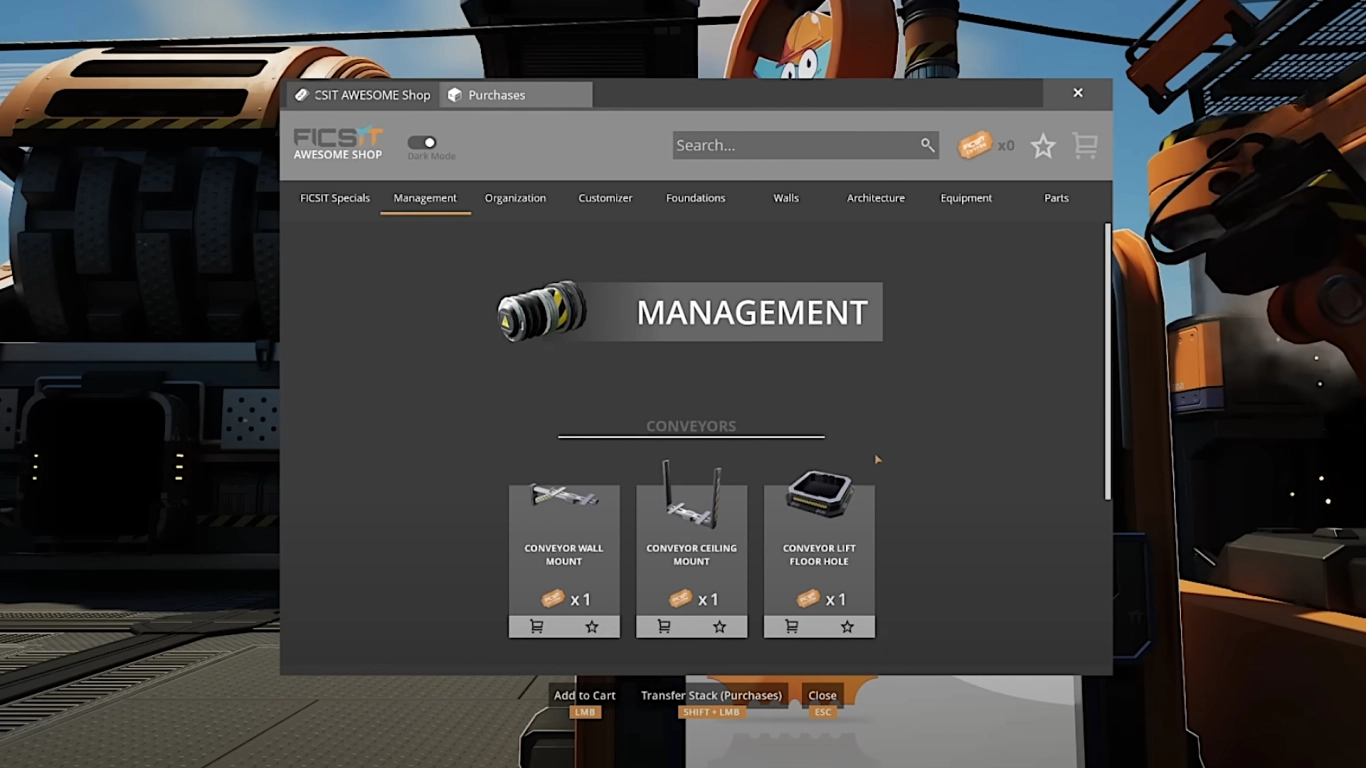 AWESOME Shop in Satisfactory – categories and rewards