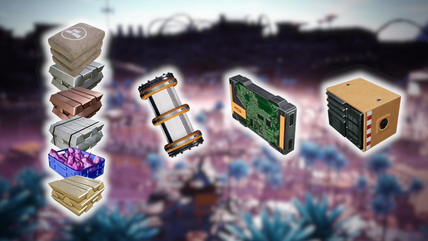 Oil processing in Satisfactory with recycling plastic and rubber