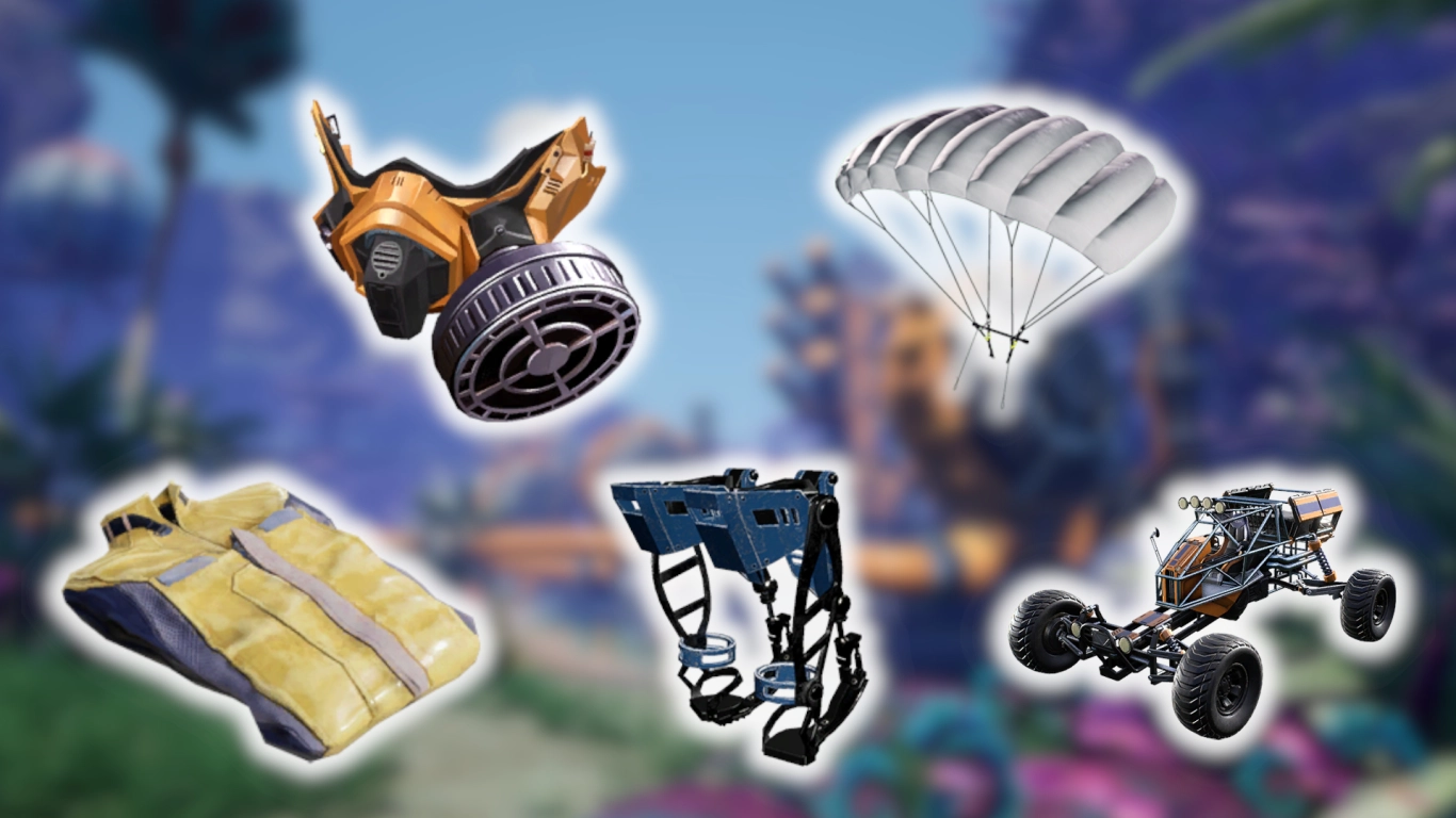 Satisfactory vehicles and gear: Explorer, Jetpack, Blade Runners, and more