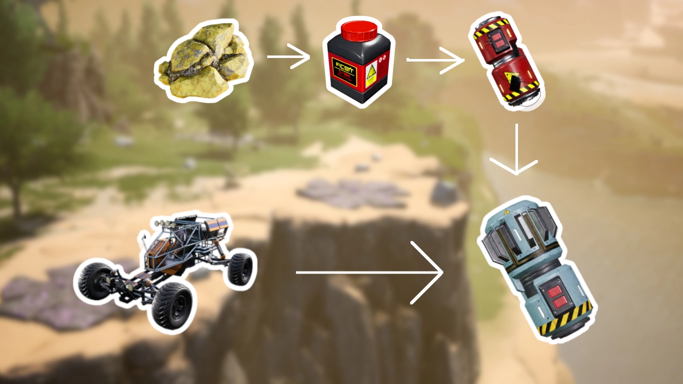 Research the Explorer vehicle and Pulse Nobelisk in Satisfactory