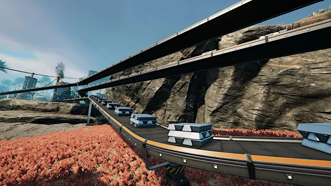 Satisfactory Logistics Mk.2: faster conveyor belts, conveyor poles, and conveyor lift for vertical building