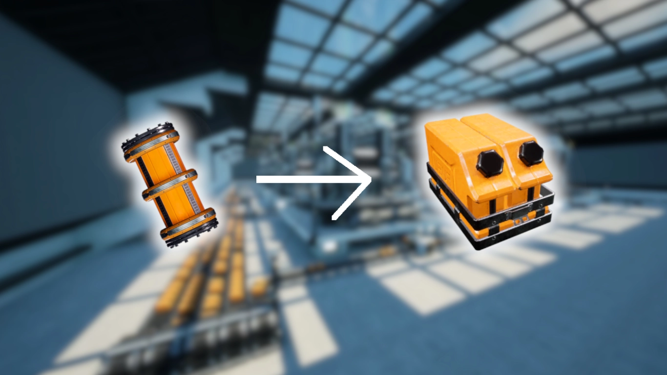 Satisfactory: package liquids into canisters for efficient transport