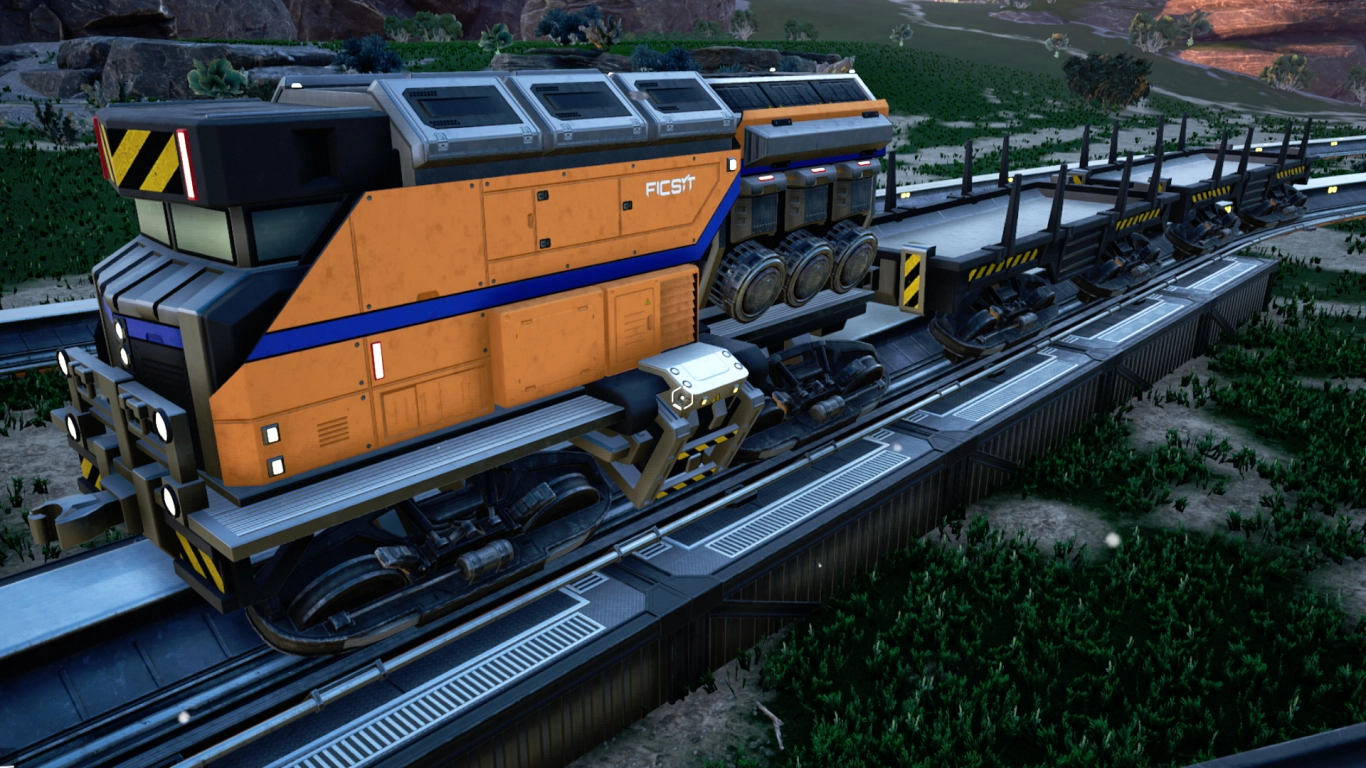 Satisfactory trains and monorail transport network