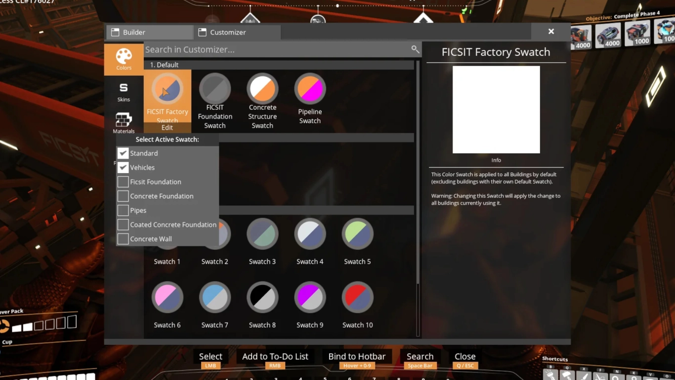 Organizing Satisfactory builds with color