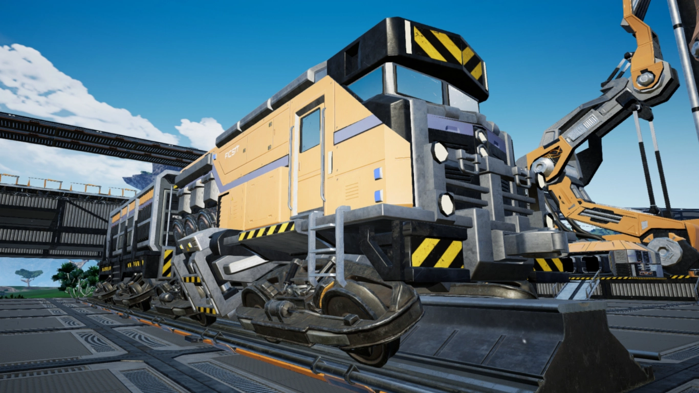 Satisfactory trains with freight cars and rail network for long distances