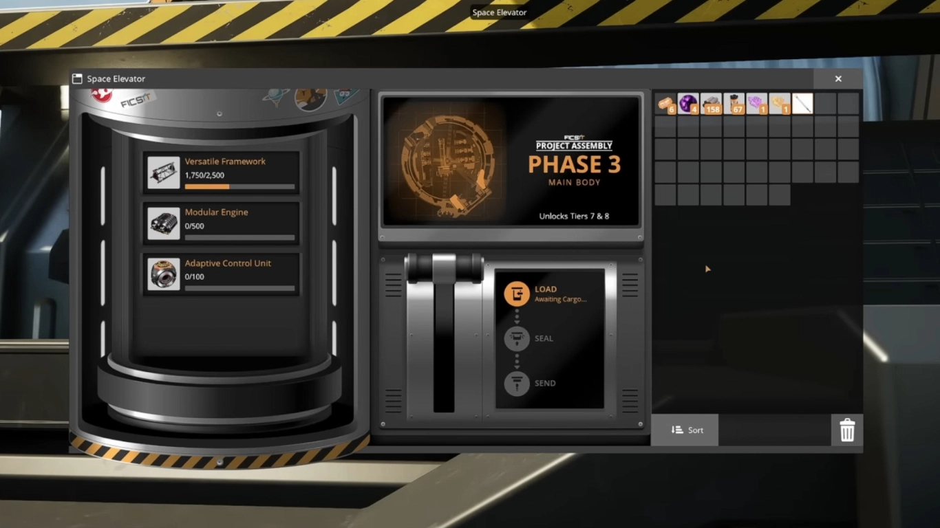 Preparing Satisfactory Space Elevator Phase 3 with trains and power