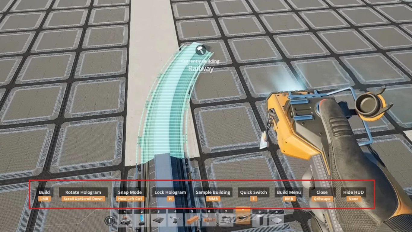 Laying tracks and placing stations in Satisfactory