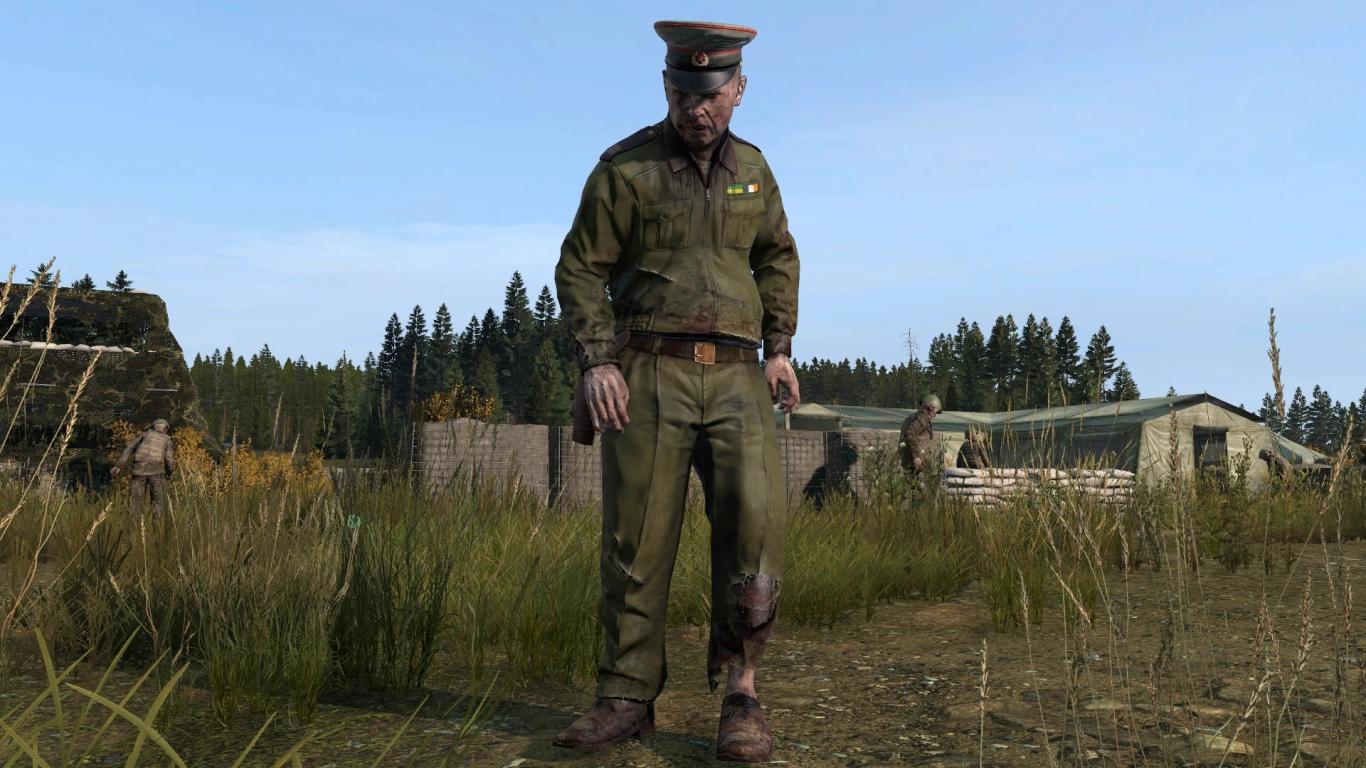 Close combat against zombies in DayZ
